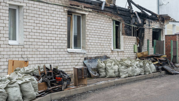 Professional Fire Damage Removal technician working in Loretto, MN